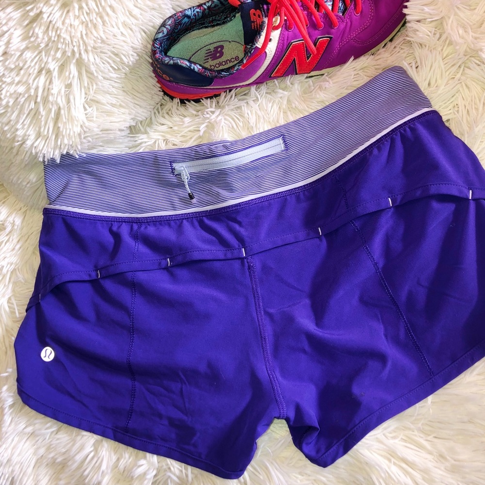 Lululemon purple athletic shorts